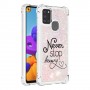 Samsung Galaxy A21s läpinäkyvä flamingo suojakuori.