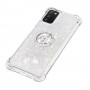 Samsung Galaxy A03s hopea glitter hile sormuspidike suojakuori.