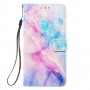 Samsung Galaxy A40 värikäs marmori suojakotelo