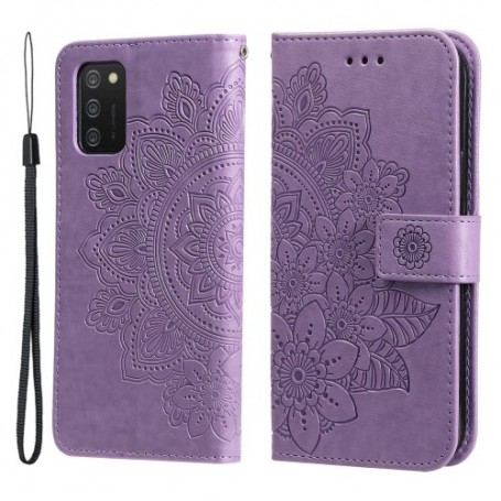 Samsung Galaxy A03s violetti mandala suojakotelo