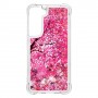 Samsung Galaxy S22 5G glitter hile pinkki puu suojakuori