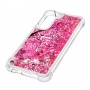 Samsung Galaxy S22 5G glitter hile pinkki puu suojakuori