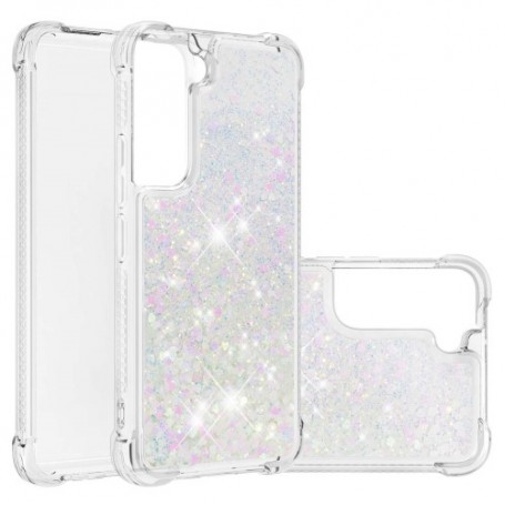 Samsung Galaxy S22 5G hopea glitter hile suojakuori