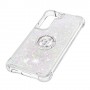 Samsung Galaxy S22 5G hopea glitter hile sormuspidike suojakuori