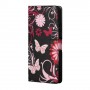 Samsung Galaxy S22 5G kukkia ja perhosia suojakotelo