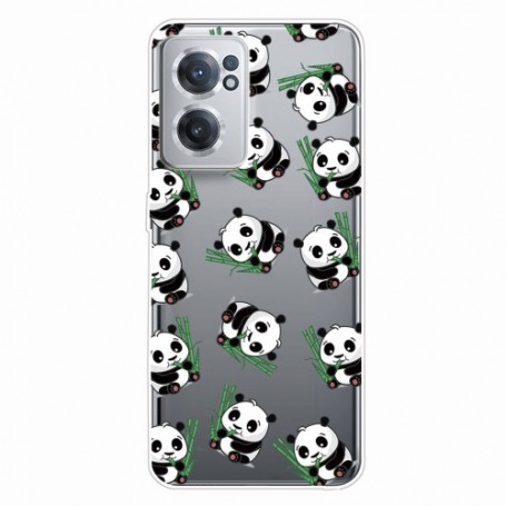OnePlus Nord CE 2 5G läpinäkyvä pandat suojakuori.