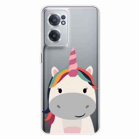 OnePlus Nord CE 2 5G läpinäkyvä yksisarvinen suojakuori.