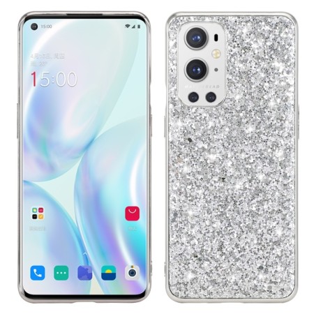 OnePlus 9 Pro hopea glitter suojakuori.