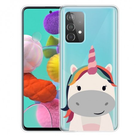 Samsung Galaxy A13 / A04s läpinäkyvä yksisarvinen suojakuori.