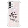 Samsung Galaxy A13 / A04s glitter hile never stop dreaming suojakuori