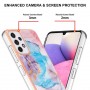 Samsung Galaxy A33 5G värikäs marmori suojakuori