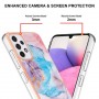 Samsung Galaxy A33 5G värikäs marmori suojakuori.