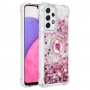 Samsung Galaxy A33 5G pinkki glitter hile sormuspidike suojakuori.