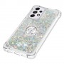 Samsung Galaxy A33 5G hopea glitter hile sormuspidike suojakuori.