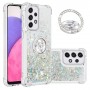 Samsung Galaxy A33 5G hopea glitter hile sormuspidike suojakuori.