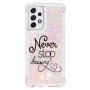 Samsung Galaxy A33 5G glitter hile never stop dreaming suojakuori