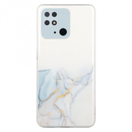 Xiaomi Redmi 10C läpinäkyvä marmori suojakuori.