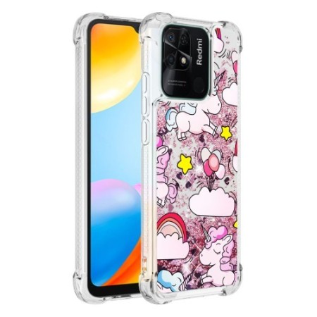 Xiaomi Redmi 10C glitter hile yksisarviset suojakuori – istuu täydellisesti puhelimen muotoihin