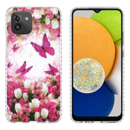Samsung Galaxy A03 perhoset suojakuori.