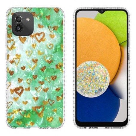 Samsung Galaxy A03 sydämet suojakuori.
