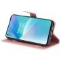 OnePlus Nord 2T 5G ruusukulta perhonen suojakotelo – lompakkomallinen avattava kannellinen suojakotelo