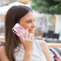 iPhone 12 / 12 pro pinkki marmori sormuspidike suojakuori – istuu täydellisesti puhelimen muotoihin