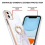 iPhone 11 valkoinen marmori sormuspidike suojakuori – kaunis kuori esillä tuotekuvassa