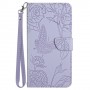 iPhone 13/14 violetit kukkia ja perhosia suojakotelo