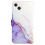 iPhone 13/14 violetti marmori suojakotelo