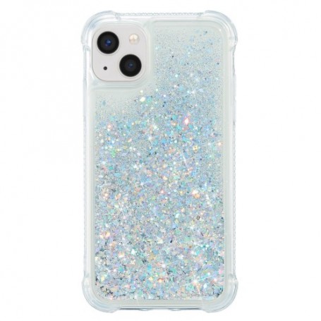 iPhone 14 hopea glitter hile suojakuori