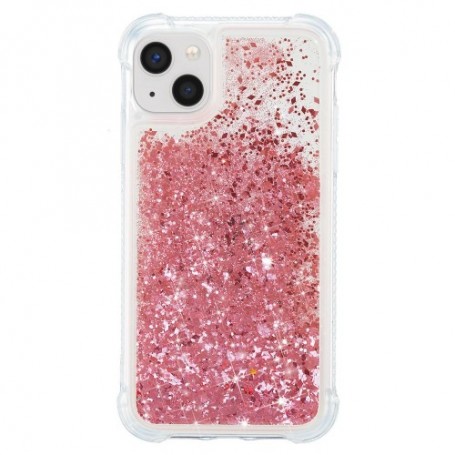 iPhone 14 pinkki glitter hile suojakuori