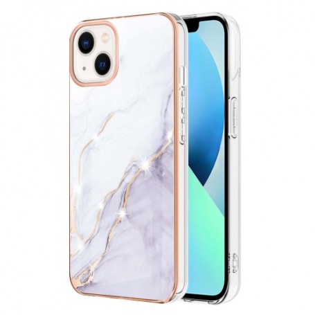 iPhone 14 valkoinen marmori suojakuori