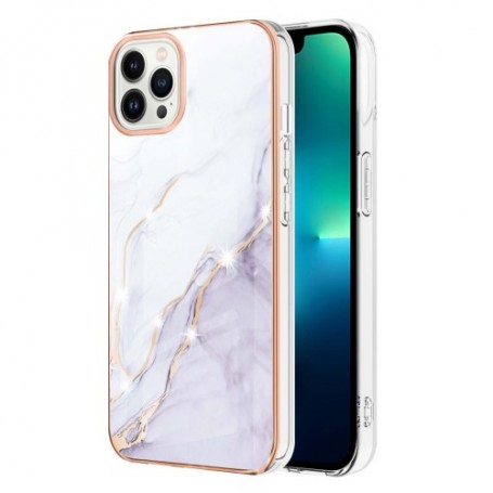 iPhone 14 Pro valkoinen marmori suojakuori
