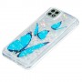 Samsung Galaxy A22 5G sininen glitter hile perhonen suojakuori