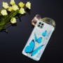 Samsung Galaxy A22 5G sininen glitter hile perhonen suojakuori