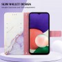 Samsung Galaxy A22 5G violetti marmori suojakotelo