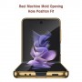 Samsung Galaxy Z Flip4 hopeanvärinen marmori suojakuori sormuksella.