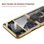 Samsung Galaxy Z Flip4 ruusukulta marmori suojakuori sormuksella.