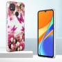 Xiaomi Redmi 9C kukkia ja perhosia suojakuori.