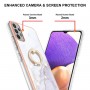 Samsung Galaxy A53 5G valkoinen marmori sormuspidike suojakuori