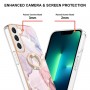 Samsung Galaxy S22 5G ruuskulta marmori sormuspidike suojakuori