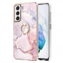 Samsung Galaxy S21 FE 5G ruuskulta marmori sormuspidike suojakuori