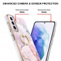 Samsung Galaxy S21 ruuskulta marmori sormuspidike suojakuori