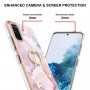 Samsung Galaxy S20 ruuskulta marmori sormuspidike suojakuori