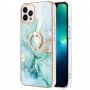 iPhone 14 Pro vihreä marmori sormuspidike suojakuori