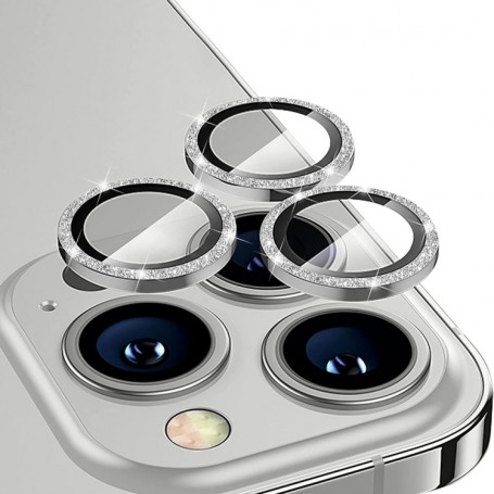 iPhone 14 Pro / Pro Max kameran linssisuoja hopea