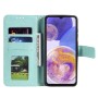 Samsung Galaxy A23 5G mintunvihreä mandala suojakotelo – lompakkomallinen avattava kannellinen suojakotelo