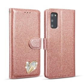 Samsung Galaxy S20 Plus ruusukulta glitter suojakotelo