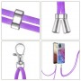 Samsung Galaxy A12 violetti marmori suojakuori kaulanauhalla.