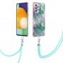 Samsung Galaxy A13 / A04s värikäs marmori suojakuori kaulanauhalla